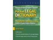 Spanish English English Spanish Pocket Legal Dictionary Bilingual