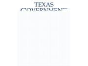 Texas Government Policy and Politics Pearson Study Edition
