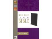 Holy Bible King James Version Black Bonded Leather Thinline Zippered