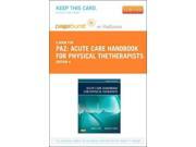 Acute Care Handbook for Physical Thetherapists Access Code