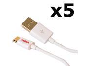 5x Type C USB 3.1 Male to Type A USB 3.0 Male Sync Charging Cable