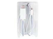 THG W AA4C06VSC01BL White Blue Light Micro Flat USB Data Charger Cable For Samsung HTC Motorola Cellphone