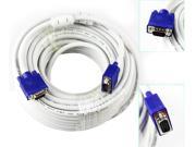 THG W AH7313VGA34MM15001WH 15m 15 PIN SVGA SUPER VGA Monitor M M Male To Male Cable CORD FOR PC TV White