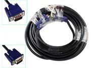 THG W AH7313VGA36MM10004BK 10m SVGA VGA 15 Pin VGA Extension Lead Cable Male to Male for Monitors Projectors Black