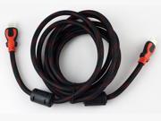THG W AO2HDTOHD30M04BKRD Blue High Speed 1.4v HDMI to HDMI Cable with Nylon Net Two Ferrites Black Red