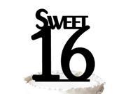 Personalized Script Sweet 16 Birthday Wedding Acrylic Cake Topper