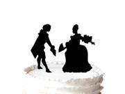Gentleman and Lady at Dance Party Custom Silhouette Topper Soiree Collection