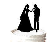 Bride and Groom Silhouette Wedding Cake Topper Funny Cake Topper Unique Wedding Cake Topper Personalized Wedding Cake Topper