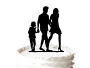 Acrylic Wedding Cake Topper Modern Family Member Cake Topper with Girl