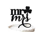 St. Patrick s Day Cake Topper Lucky Shamrock Wedding Cake Topper Mr Mrs Cake Topper