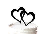 Sweet Hearts Cake Topper For Bride and Groom Wedding Double Hearts Cake Topper
