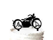 Cool Motorcycle Wedding Cake Topper with We Do in the wheels Motorcylce Cake Topper
