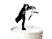 Groom and Wonder Bride Wedding Acrylic Cake Topper