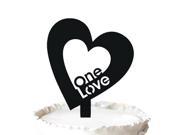 Romantic Wedding Cake Topper One Love Best Love Gife