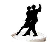 Unique Mr Mrs Tango Dance Silhouette Wedding Cake Topper