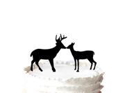 Buck Doe Wedding Cake Topper Country Rustic Wedding Cake Topper Hunting Wedding Cake Topper