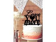 Love YOU more Monogram Cake Topper Silhouette Wedding Cake Topper