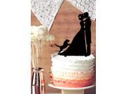 Sweet Kissing Bride and Groom Cake Topper for Wedding Decor Dog Pet Cake Topper