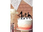 Chic Love and Rind Wedding Cake Topper Groom and Bride Cake Topper
