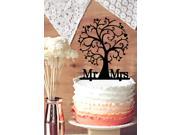 Mr and Mrs Wedding Cake Topper Cherry Blossom Tree Silhouette Rustic Wedding Cake Topper