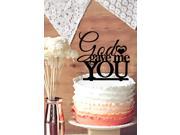 God gave me YOU Rustic Wedding Cake Topper Funny Wedding Cake Topper