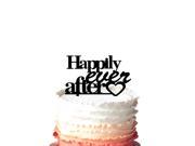 Happily ever after with Love Heart Wedding Cake Topper Silhoette Wedding Decoration Anniversary Cake Topper
