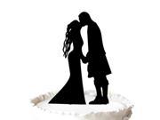 Wedding Cake Topper Groom and Bride Kissed Silhouette The Anniversary Day Cake Topper
