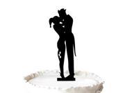 Kissing Bride and Groom Wedding Cake Topper for Anniversary