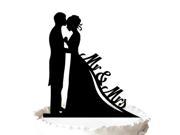 Bride and Groom Silhouette Wedding Cake Topper Mr Mrs Cake Topper