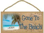 Gone To The Beach Chairs Sign Plaque 5 x10 Nautical