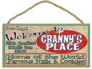 Welcome to Granny s Home of the World Famous Milk Cookies 5 x10 Grandmother Sign