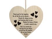 Wood Sign Plaque Thank you for the laughter for all the fun we ve shared...4 x 4 inches Wall Decoration