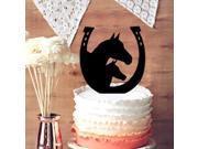 Unique Horse and Horseshoe Wedding Cake Topper Wedding Decor