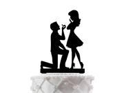 Fiance Fiancee Engagement Cake Topper Wedding Engagement Silhouette for Cake Decoration
