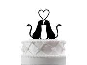 2 Cats in Love Wedding Cake Topper Anniversary Cupcake Wedding Cake Topper