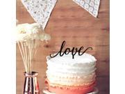 Personalized Cursive Love Wedding Anniversary Acrylic Cake Topper
