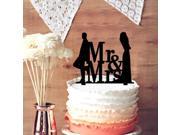 Bride and Groom with Mr Mrs Personalized Wedding Cake Topper Funny Silhouette Anniversary Party Cake Topper