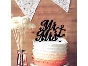 Custom Script Mr Mrs with Heart Anchor Wedding Acrylic Cake Topper