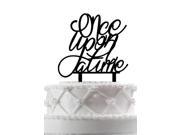 Wedding Themed Cake Topper Once Upon a Time Wedding Cake Topper Happiness Wedding Vows Personalized Cake Topper