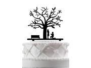 Rustic Wedding Cake Topper Proposal Bride and Groom Cake Toppers Cherry Blossom Tree Wedding Cake Topper