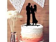 Blessed Bride Groom Holding Baby Silhouette Wedding Cake Topper Family Acrylic Cake Topper