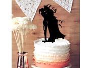 Unique Groom Bride Silhouette Wedding Cake Topper Anniversary Festival Cake Topper