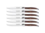 Trudeau Set of 6 Laguiole Pakkawood Steak Knives
