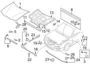 Mazda OEM Hood Insulation Pad Clip GA2A 56 694