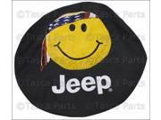 OEM Smiley Face Black Denim Cloth Spare Tire Cover Jeep Wrangler Liberty