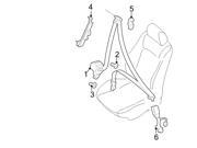 Mazda OEM Seat Belt Lap And Shoulder Belt GSYL 57 L90A 02