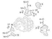 Ford OEM Auto Trans Mount Nut W712334S442