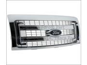 OEM Chrome Surround With Silver Insert Radiator Grille 2013 2014 Ford F150