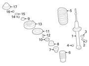 Mopar OEM Shock Absorber Nut #MS440002 Mopar OEM Shock Absorber Nut #MS440002