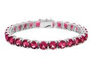 Created Ruby Bracelet 14.0 Carat ctw in Sterling Silver